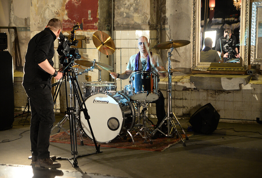 Videodreh im Revue Palast Herten, 2015. Foto: Moni Kircher