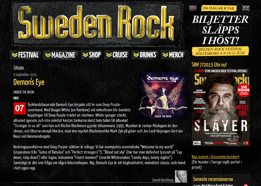 Review Sweden Rock Magazine