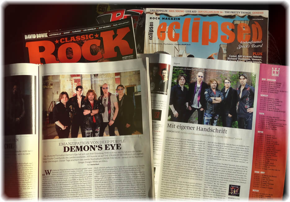 Demon’s Eye in CLASSIC ROCK und eclipsed 